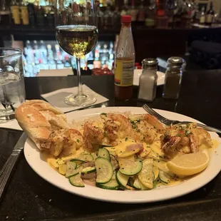 Stuffed shrimp entree.