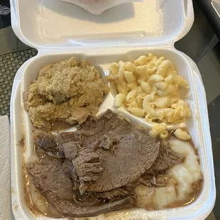 Sliced Roast in gravy.