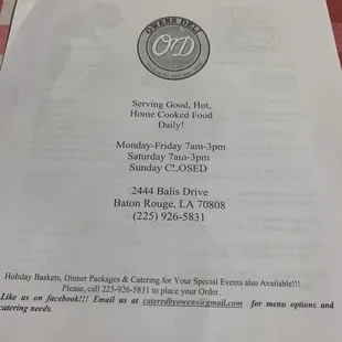 Location and restaurant details