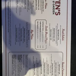 New food menu