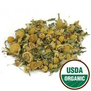 Calming Rest Tea: Chamomile, Peppermint, Indian Green Tea (decaf), Skullcap, Wood Betony, Organic Catnip, Stevia