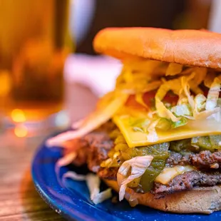 Double Green Chile Cheeseburger ($11.35)