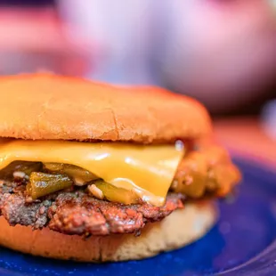 Green Chile Cheeseburger ($7.50)