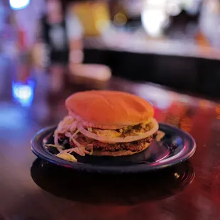 Green chili cheeseburger