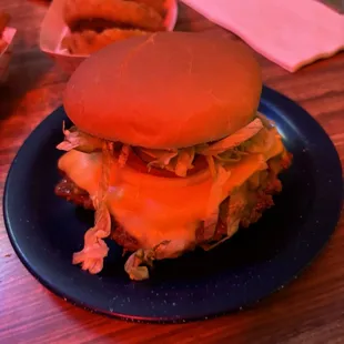 The classic green chili cheese burger!