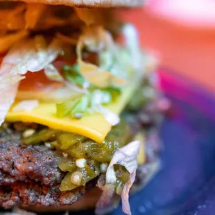 Green Chile Cheeseburger