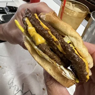 Triple burger + egg