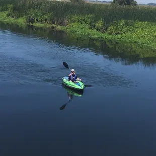 Kayaking down Seven Mile Slough - Owl Harbor Marina.