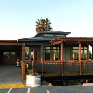 Beautiful building facility.  Inside is the clubhouse and office area.  Across is the restrooms and laundry facility.