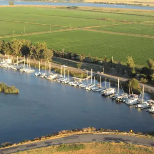 just a part of the marina and the San Joaquin River in the back - channel marker 41.