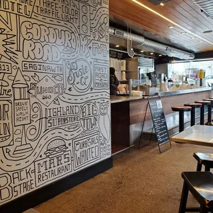 Left of door seating