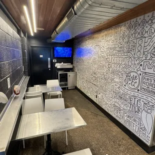 interior, sushi and sashimi