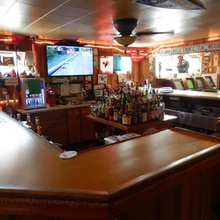 The bar is centrally located.