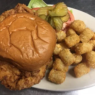 Tenderloin &amp; tater tots.