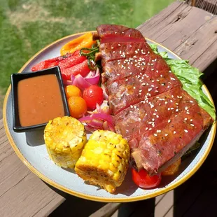 Smoked ribs in their full glory.