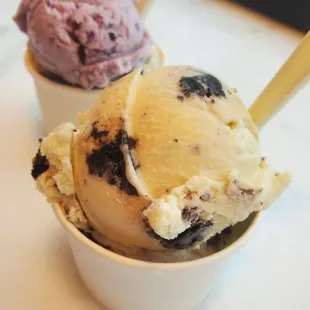 two scoops of ice cream