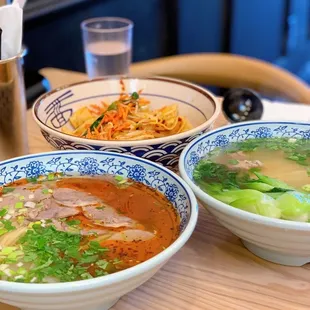 Lanzhou Handpulled Noodle Soup, Stewed Lamb Noodle Soup, Chili Oil w/ Wide Noodles