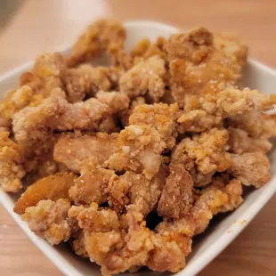 Popcorn chicken. Didn't come with basil.