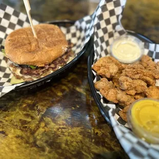 Lao Burger and popcorn chicken happy hour