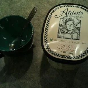 Oxendale&apos;s carries my favorite: Alden&apos;s Ice Cream, an excellent organic choice from Oregon!