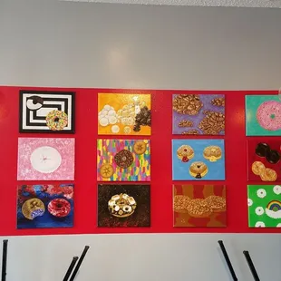 a display of doughnuts