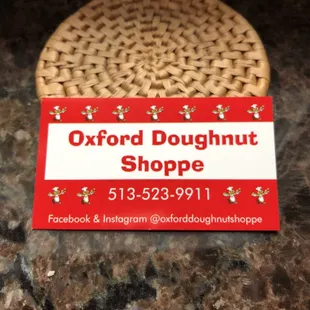 Best donuts in Oxford.  Open Wednesday thru Sunday.