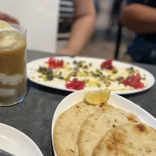 Whipped feta and coffee float