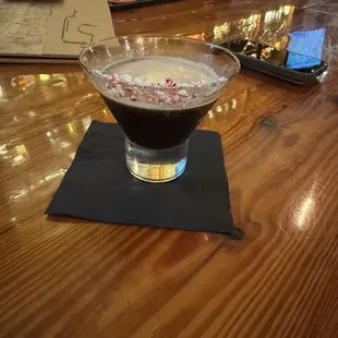 Ok the best peppermint espresso Martini. The best one I have ever had. It was amazing.