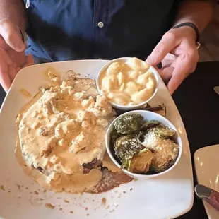 Bone-in Ribeye with crawfish and blackened shrimp sauce (OMG:  unbelievably good!!!)