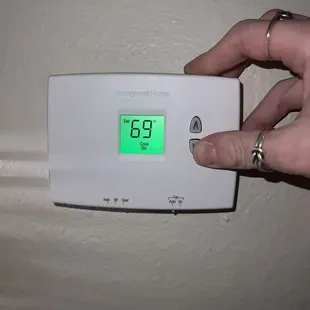 Temperature is set to 69 degrees