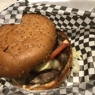 Five alarm burger (side in another photo)