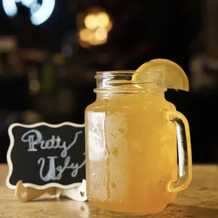 a pitcher of lemonade