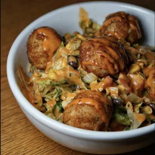 a bowl of food