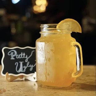 a pitcher of lemonade