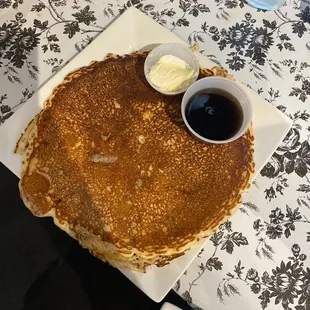 The pancake that comes with he American is HUGE