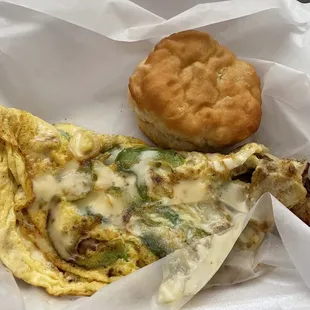 Philly Cheesesteak Omelette