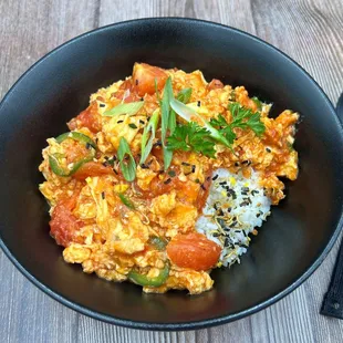 Tomato and Egg Rice Bowl