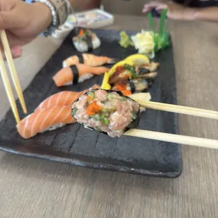 sashimi, sushi, food, sushi and sashimi