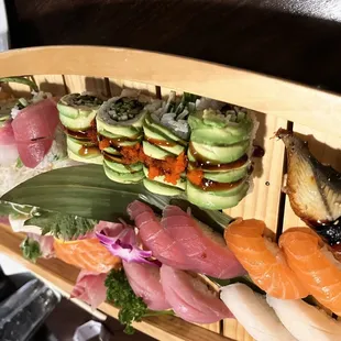 a variety of sushi