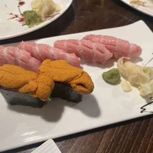 Tuna and Unami Nigiri