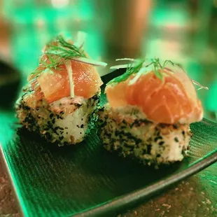Smoked Salmon Yaki-Onigiri