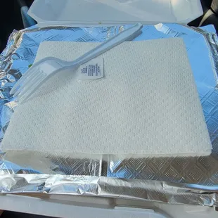 Nicely packaged food container with everything you need.