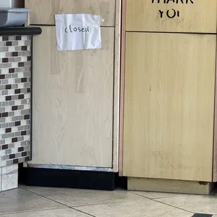Hand written sign on trash?