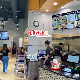 the interior of the restaurant