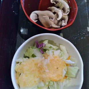 Clear Soup and salad