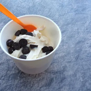 Peanut butter rocks with raspberry truffles.