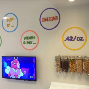 New signage and cereal wall toppings!