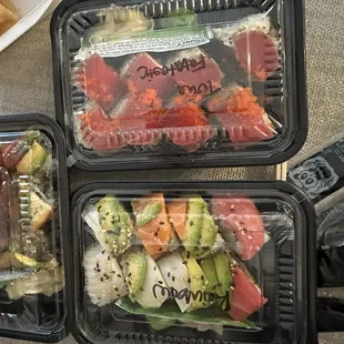 Rainbow House Roll, Tuna Fantastic Special Roll.  The tuna fantastic is DEFINITELY the best thing on the menu!