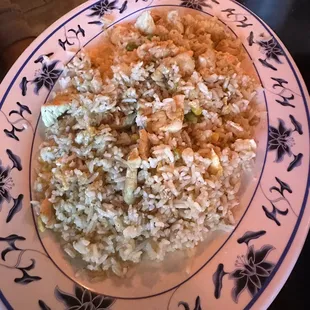 Fried Rice big enough for one hungry kid or as a side to share with another adult.