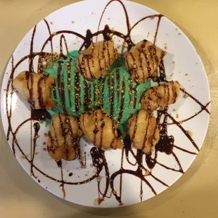 Tempura Bananas with Green Tea Ice Cream